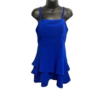 MIDNIGHT DOLL, Juniors Blue‎ dress, Spaghetti Straps, Size 9, padded bra, mini